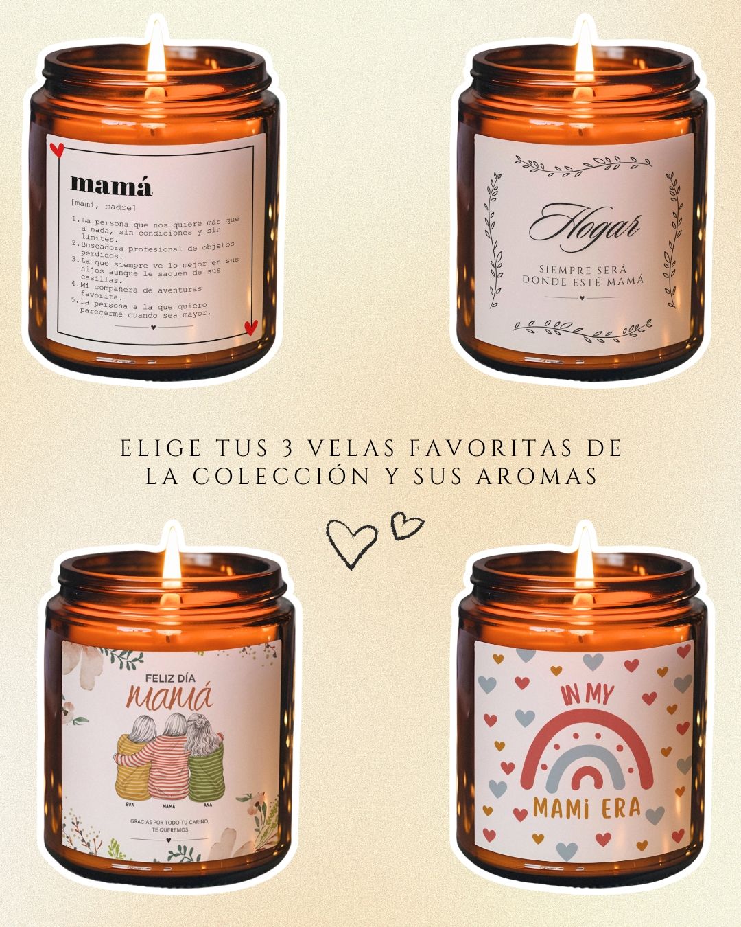 Pack Regalo para mamá - 3 velas - Imagen 2