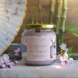 Vela Bambú y Flor de Cerezo - La Heroína del Imperio