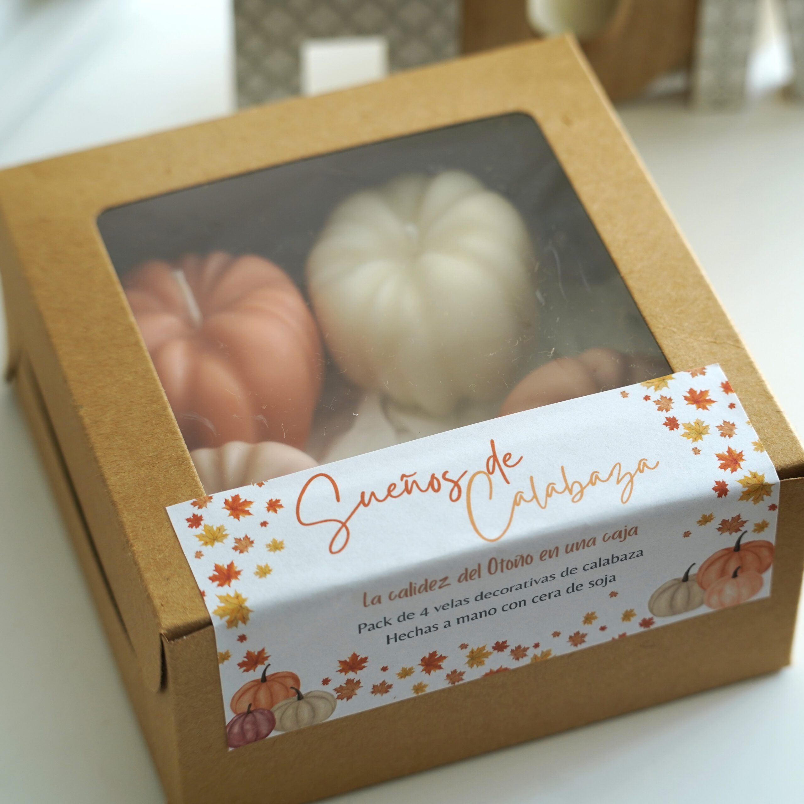 Pack 4 Velas Decorativas Calabaza - Sueños de Calabaza