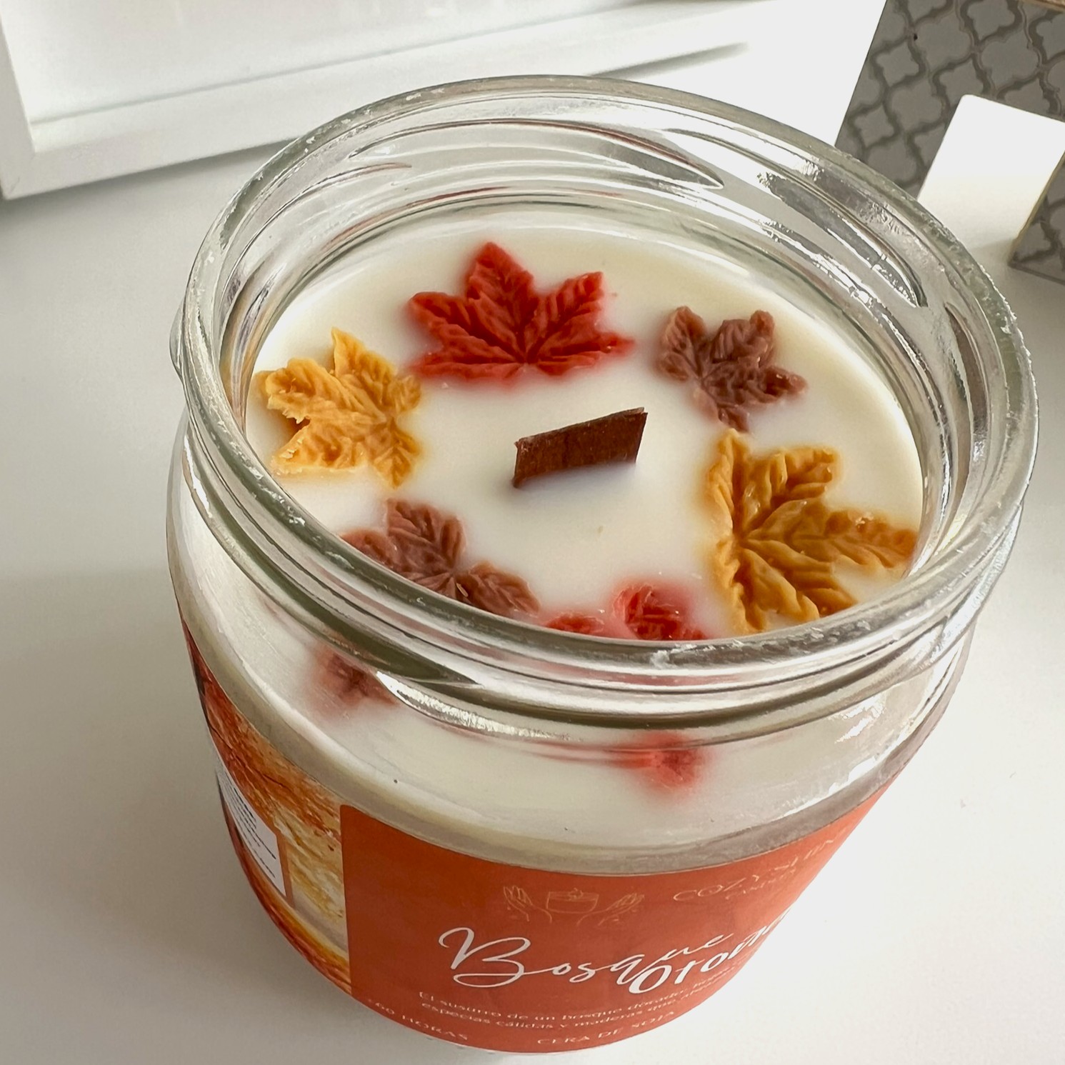 Vela Bosque Otoñal - Petricor, naranja, canela y maderas - Imagen 4