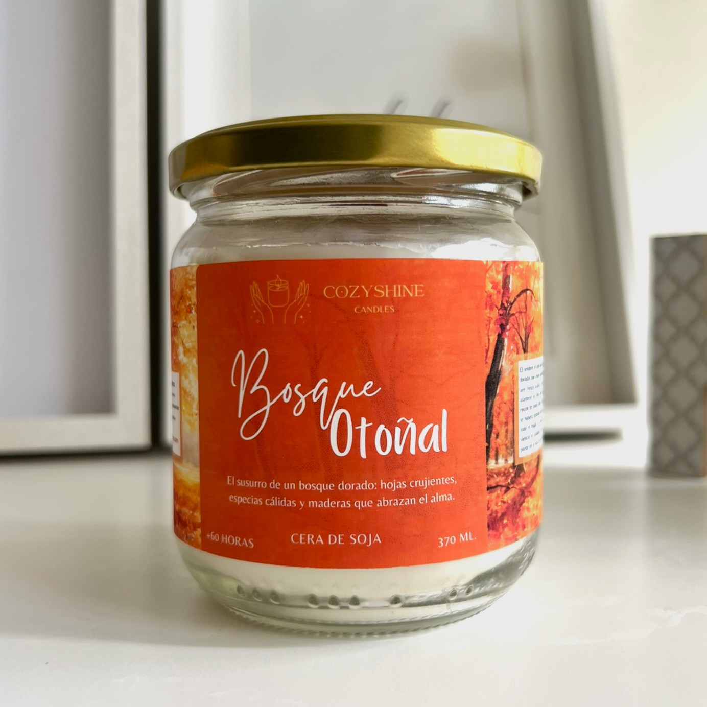 Vela Bosque Otoñal - Petricor, naranja, canela y maderas - Imagen 3