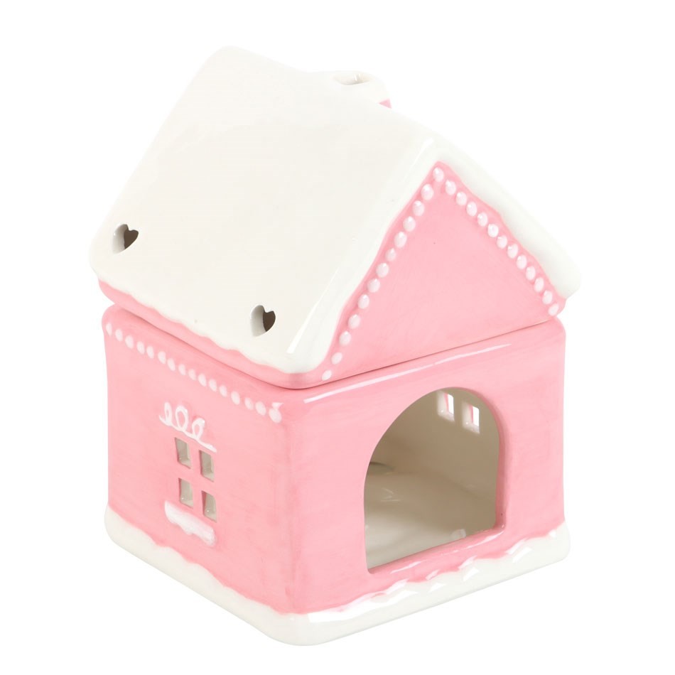 Quemador de Wax Melts Casita de Jengibre Rosa - Imagen 3