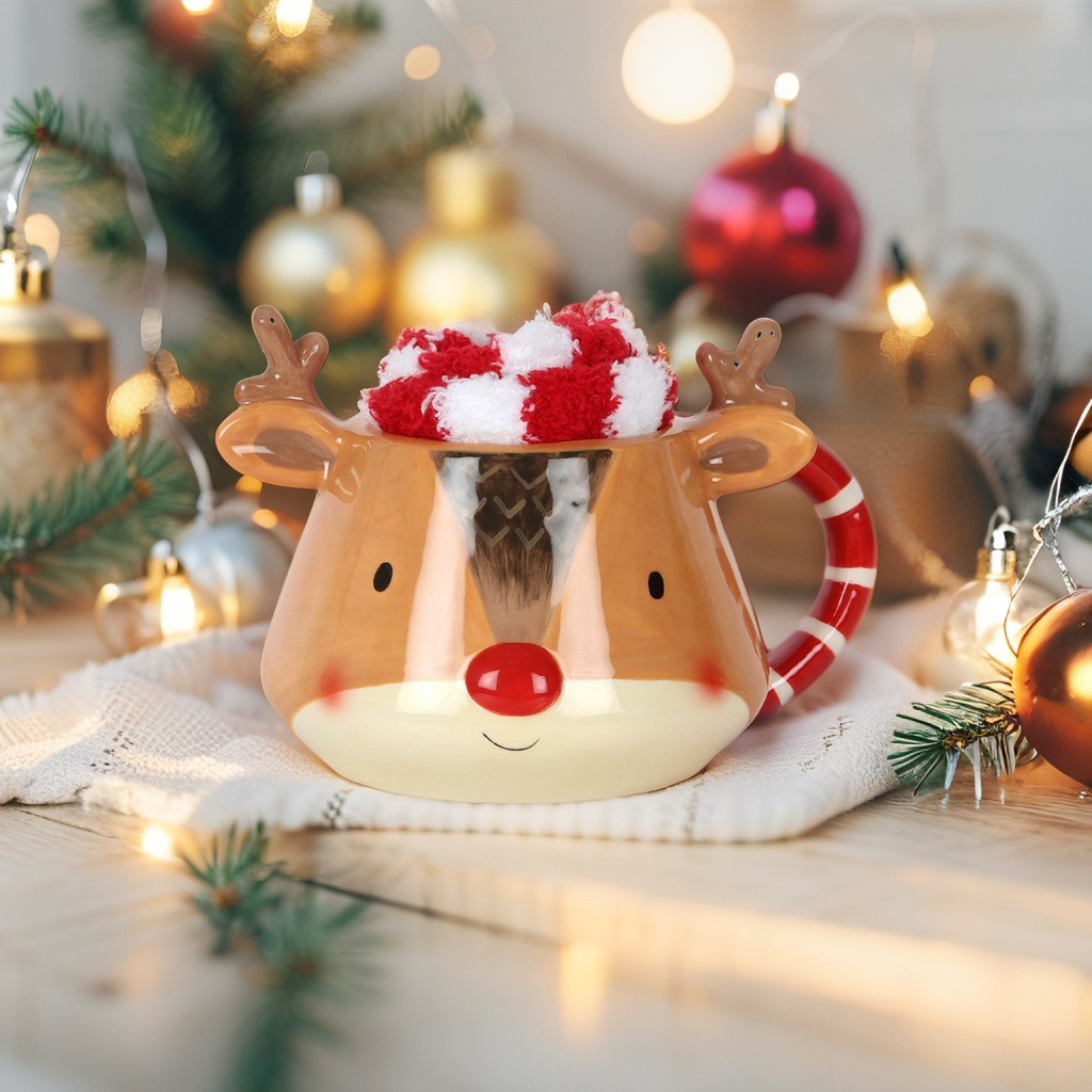 Pack Navideño de Regalo - Taza y Calcetines de Navidad
