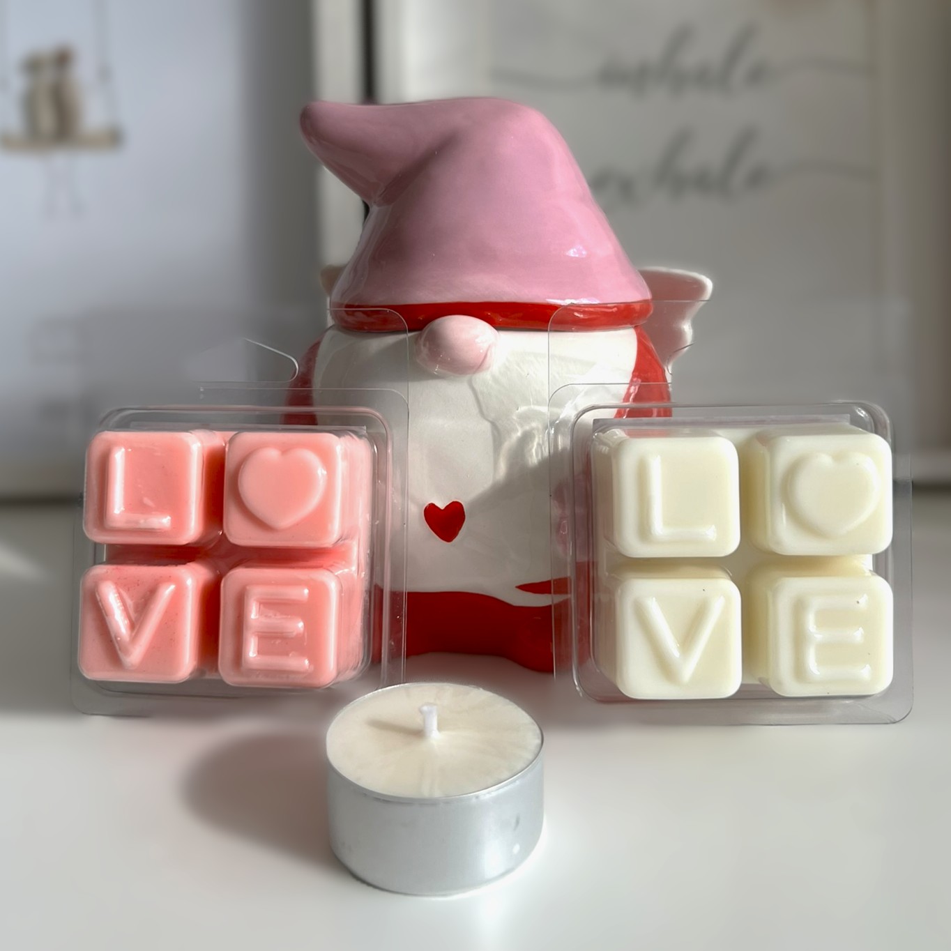 Pack Regalo Cupido - Quemador, wax melts y velas de té - Imagen 2