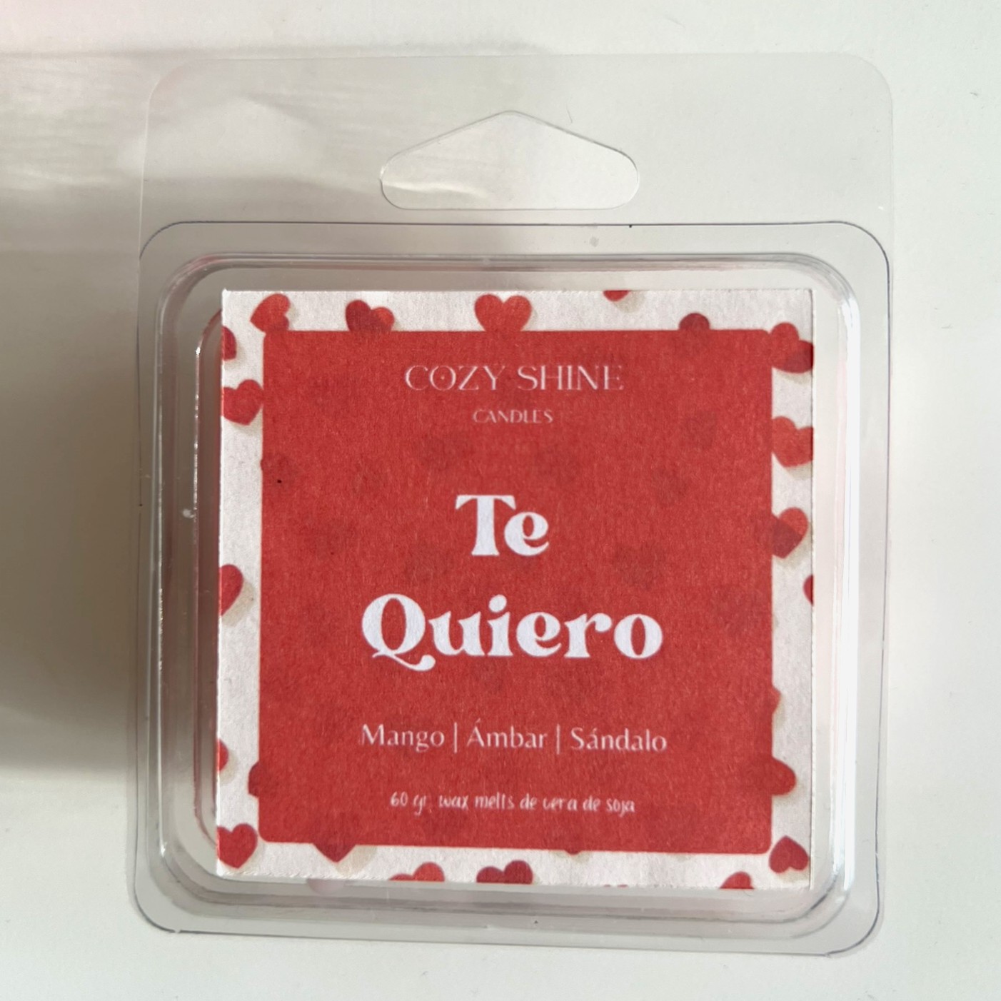 Wax Melts Te Quiero - Mango, Ámbar y Sándalo - Edición San Valentín