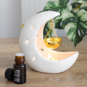 Quemador de Esencias Luz de Luna Blanco