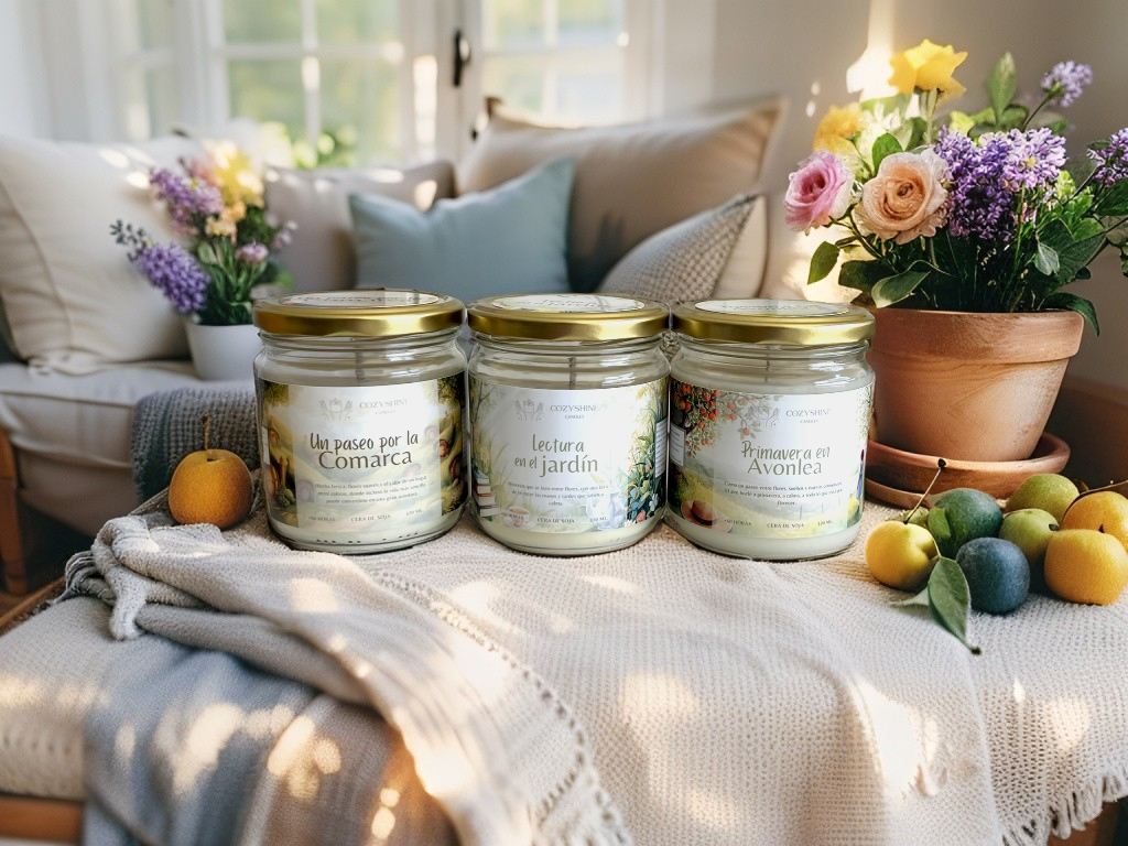 Pack 3 Velas Primavera – Primavera en Avonlea, Un paseo por la Comarca y Lectura en el Jardín