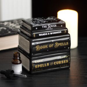 quemador de wax melts en forma de libro de hechizos