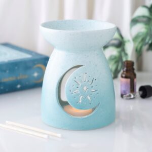 Quemador de Wax Melts Luna Azul Turquesa